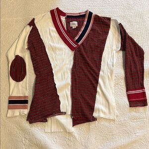 BDG Striped Red and White Long Sleeve Top